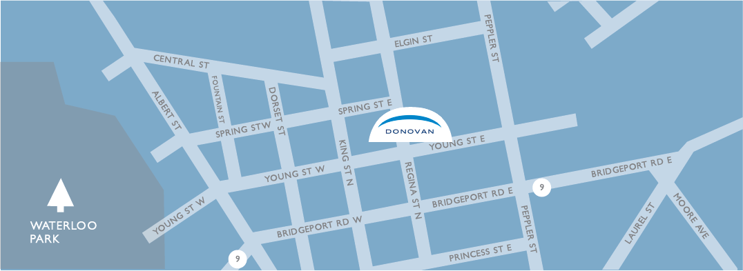 location map for Donovan Insurance